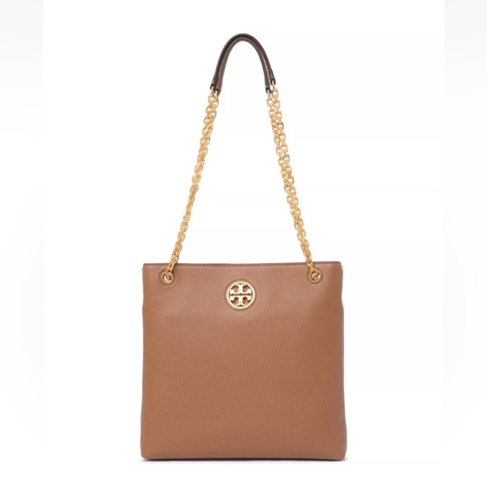 Tory Burch Tan/brownish leather shoulder purse